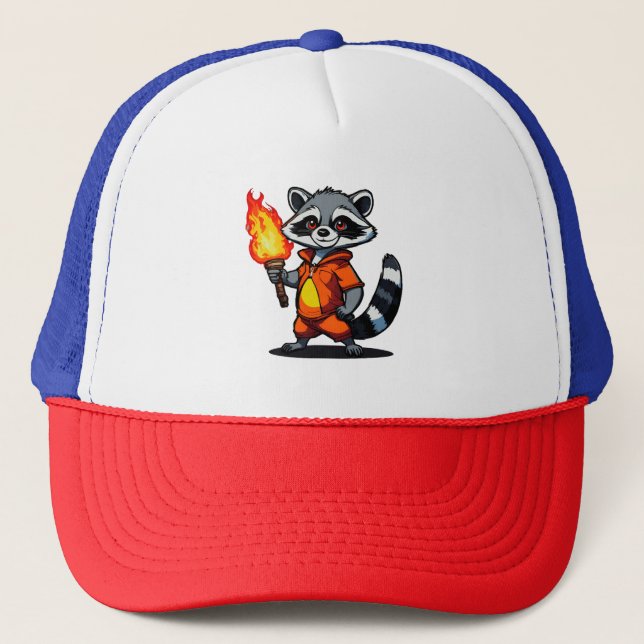 Raccoon Truckerkappe (Vorderseite)