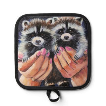 Raccoon und Helping Handtaschenhalter