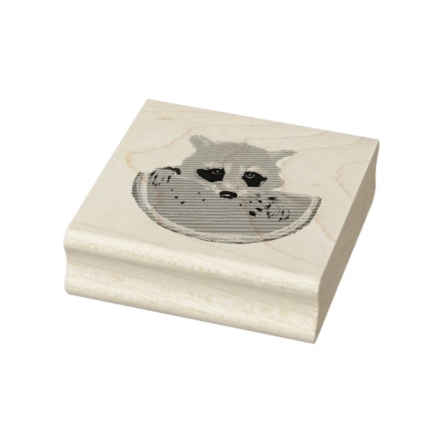 Raccoon und Wassermelone Gummistempel (Stempel)