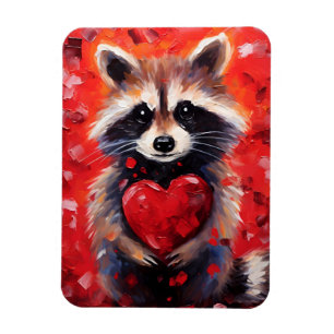 Raccoon-Valentinstag Magnet
