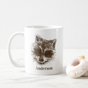 Raccoon-Waldgeschöpf-Tier personalisiert Kaffeetasse