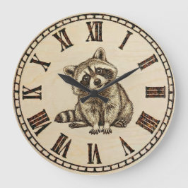 Raccoon Wall Clock Große Wanduhr