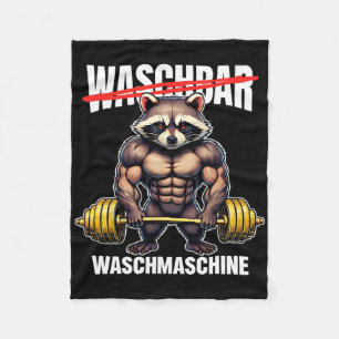 Raccoon Waschmaschine Bodybuilding Fitness Fleecedecke