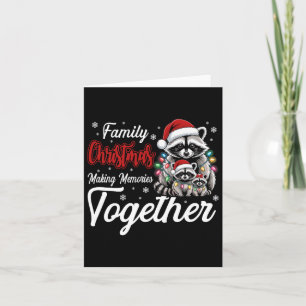 Raccoon Weihnachten Erinnerungen zusammenbringen Karte