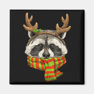 Raccoon Weihnachts-Shirt Xmas Reindeer Müll Panda Magnet