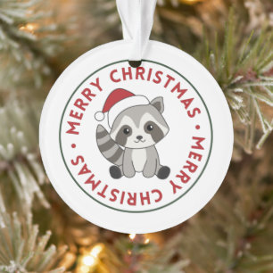 Raccoon Weihnachtsschnee Winter Raccoons Ornament