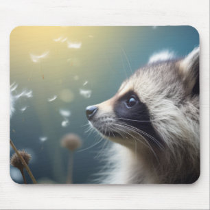 Raccoon Wild Animal Tranquil Friedlich Mousepad