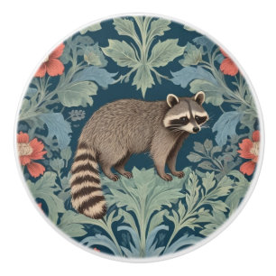 Raccoon William Morris Stil Rechts gegenüber der F Keramikknauf