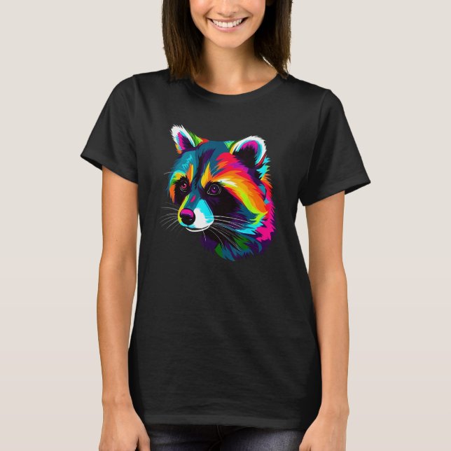 Raccoon Zoo Animals Forest Trash Panda Forest Racc T-Shirt (Vorderseite)
