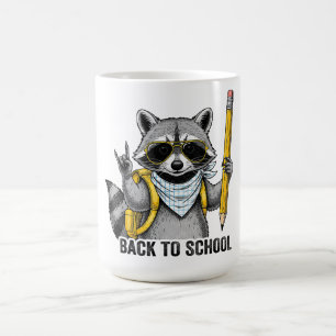 Raccoon Zurück in die Schule Funny Geschenke für K Kaffeetasse