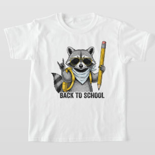 Raccoon Zurück in die Schule Funny Geschenke für K T-Shirt