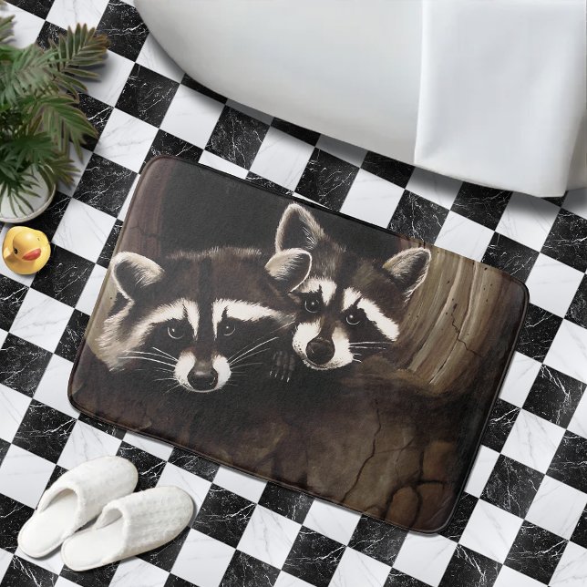 Raccoons Brown Niedlich Tree Badematte (Von Creator hochgeladen)
