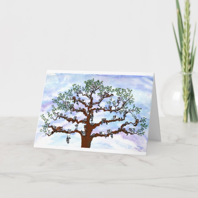 Raccoons dans un arbre (Devant)