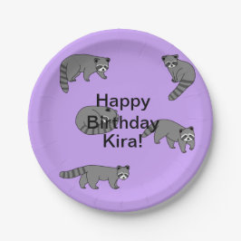 Raccoons Geburtstag Pappteller