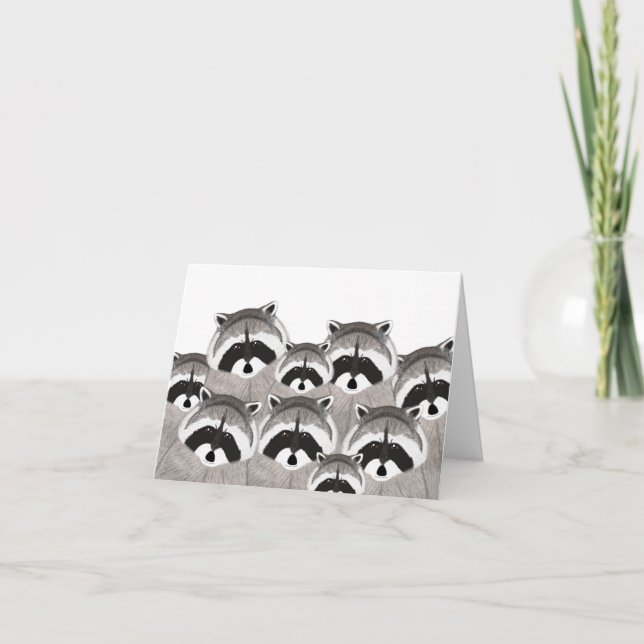 Raccoons Grußkarte Karte (Vorderseite)