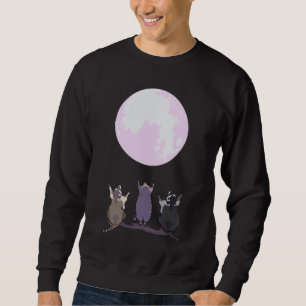 Raccoons heulen am Mond Drei Wölfe Parodie - Cu Sweatshirt