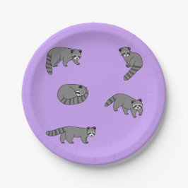 Raccoons Pappteller