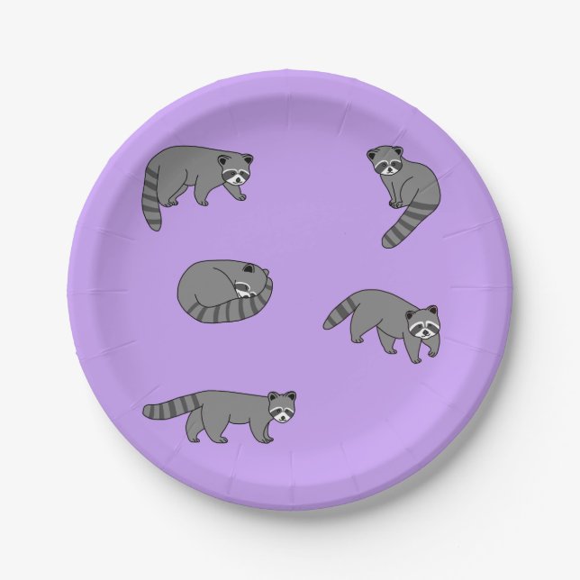 Raccoons Pappteller (Vorderseite)
