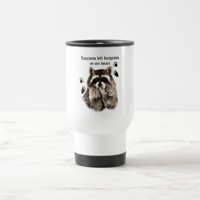 Raccoons verließ Footprints auf meinem Zitat zum S Reisebecher (Mittel)