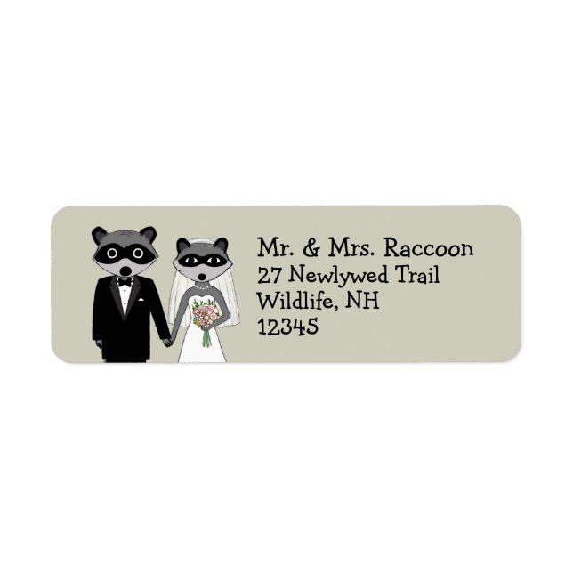 Raccoons Wedding Couple - Niedliche Braut und Bräu (Vorne)