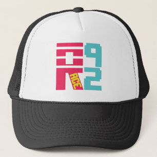 Race 92 Logo 90's Printed Trucker Hut Truckerkappe