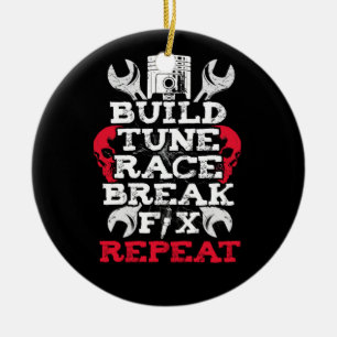 Race Break erstellen Wiederholen von T-Shirt Gesch Keramik Ornament