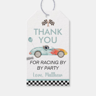 Race Car 2. Geburtstag Danke Geschenkanhänger