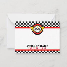 Race Car Advice Cards Kinderdusche Hinweiskarte