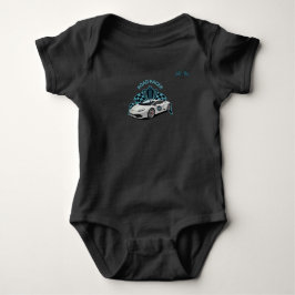 Race Car Baby Black Bodysuit Strampler
