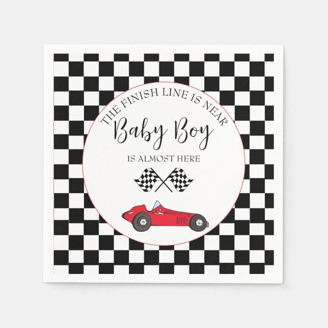 Race Car Baby Dusche Serviette (Vorderseite)