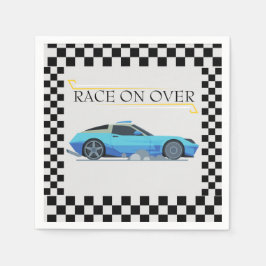 Race Car Baby Dusche Thema Serviette