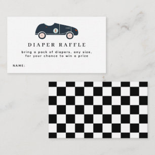 Race Car Baby Dusche Windelwanne Raffle Ticket Begleitkarte
