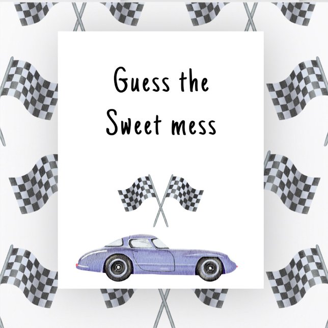 Race Car Babydusche Raten Sie das süße Chaos Poster (Von Creator hochgeladen)