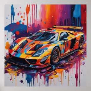 Race Car behalten oder Ihr eigenes Fahrzeug entwer Poster