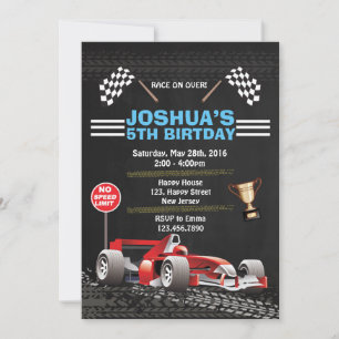 Race Car Birthday Einladung