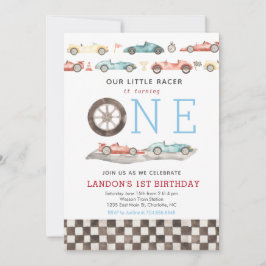 Race Car Birthday Einladung