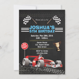 Race Car Birthday Einladung