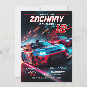 Race Car Birthday Einladung   Einladung