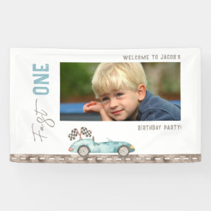 Race Car Birthday Foto Banner