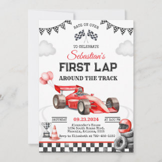 Race Car Birthday Invitation Einladung