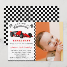Race Car Birthday Invite – 3rd Birthday Boy