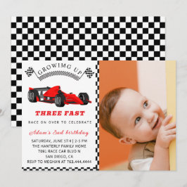 Race Car Birthday Invite – 3rd Birthday Boy Einladung
