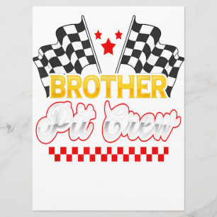 Race Car Birthday Party Racing Family Brother Gift Menükarte