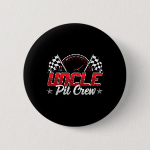 Race Car Birthday Party Racing Family Uncle Pit Cr Button