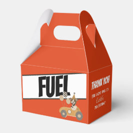 Race Car Dog Boys Geburtstagsparty Fuel Geschenkschachtel