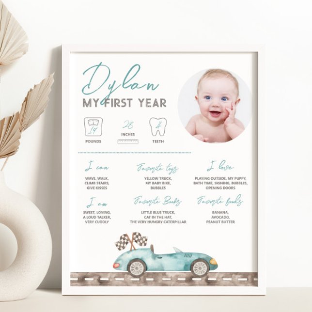 Race Car Foto Milestone Zeichen Poster (Von Creator hochgeladen)