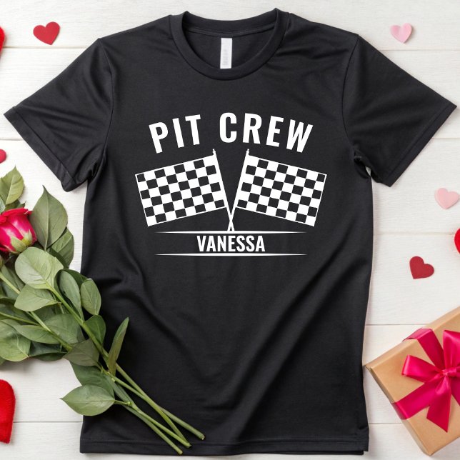 Race Car für benutzerdefinierte Rennen der Crew Pi T-Shirt (Von Creator hochgeladen)