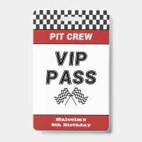 Race Car Geburtstagsparty Pit Crew VIP Pass Stopp