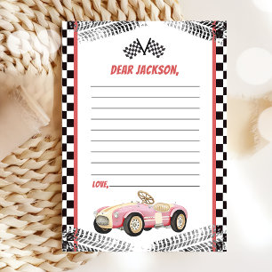 Race Car Girl Birthday Time Kapsel Note Card Dankeskarte