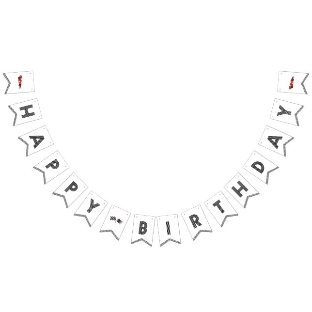 Race Car Happy Birthday Banner (Alle)